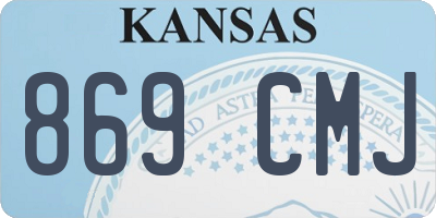 KS license plate 869CMJ