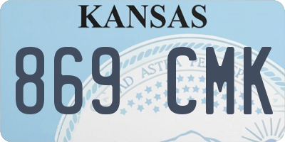 KS license plate 869CMK