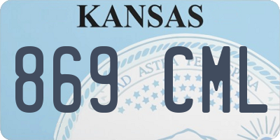 KS license plate 869CML