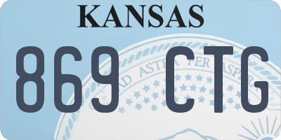 KS license plate 869CTG