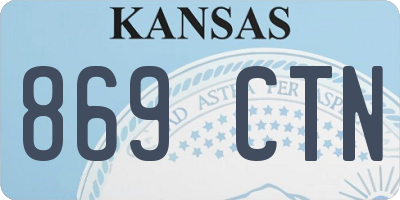 KS license plate 869CTN