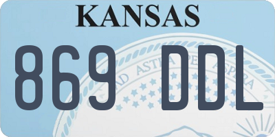 KS license plate 869DDL