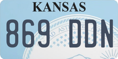 KS license plate 869DDN