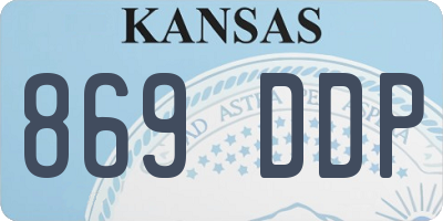 KS license plate 869DDP