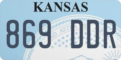 KS license plate 869DDR