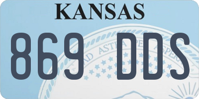 KS license plate 869DDS
