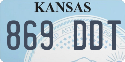 KS license plate 869DDT