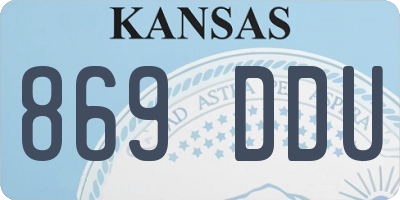 KS license plate 869DDU