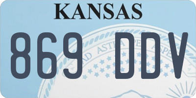 KS license plate 869DDV