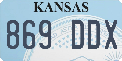 KS license plate 869DDX