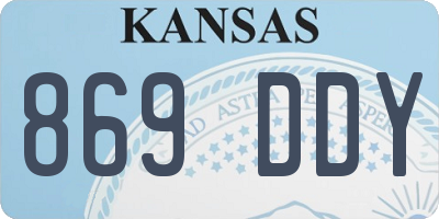 KS license plate 869DDY