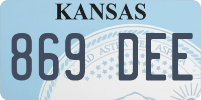 KS license plate 869DEE