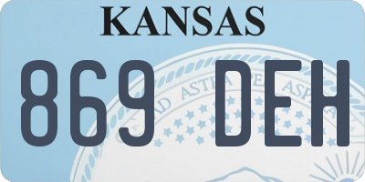KS license plate 869DEH