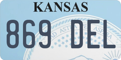KS license plate 869DEL