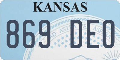 KS license plate 869DEO