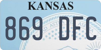 KS license plate 869DFC