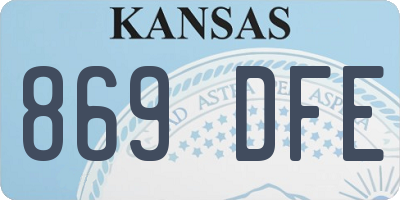 KS license plate 869DFE