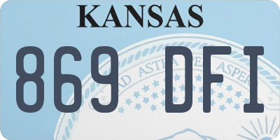 KS license plate 869DFI
