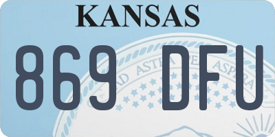 KS license plate 869DFU