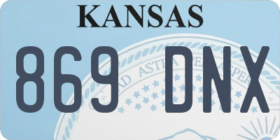 KS license plate 869DNX