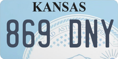 KS license plate 869DNY