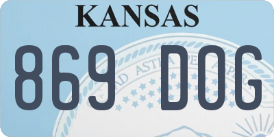KS license plate 869DOG