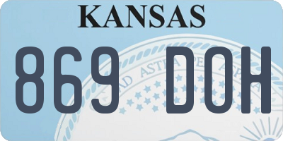 KS license plate 869DOH