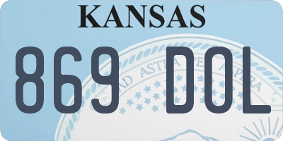 KS license plate 869DOL
