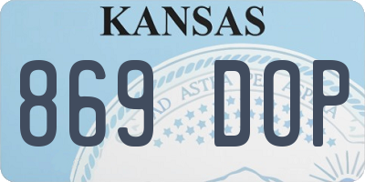 KS license plate 869DOP