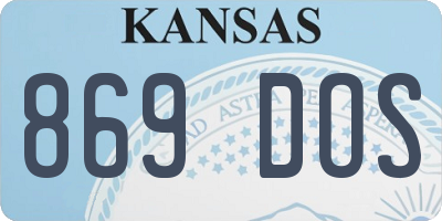 KS license plate 869DOS