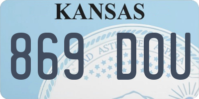 KS license plate 869DOU