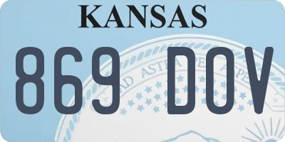 KS license plate 869DOV