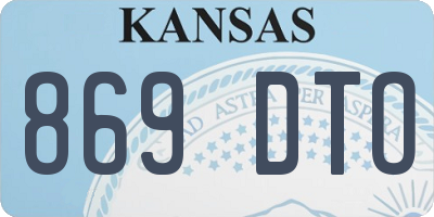 KS license plate 869DTO