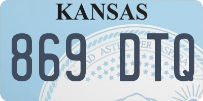 KS license plate 869DTQ