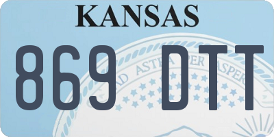 KS license plate 869DTT