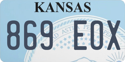 KS license plate 869EOX