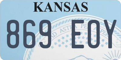 KS license plate 869EOY