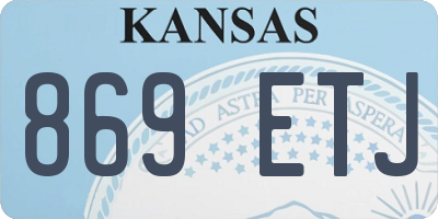 KS license plate 869ETJ