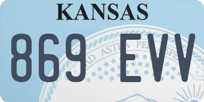 KS license plate 869EVV