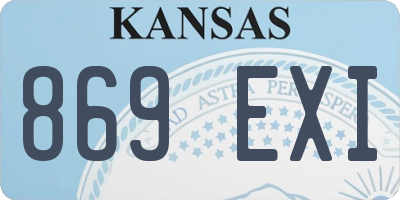 KS license plate 869EXI