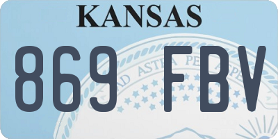 KS license plate 869FBV