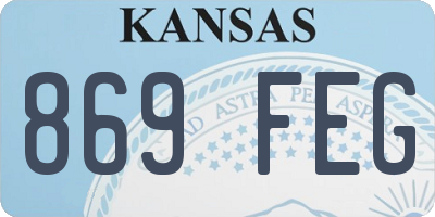 KS license plate 869FEG