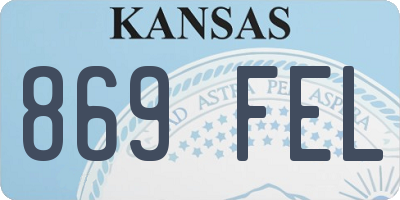 KS license plate 869FEL