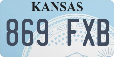 KS license plate 869FXB