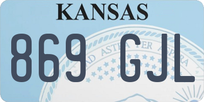 KS license plate 869GJL