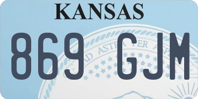 KS license plate 869GJM