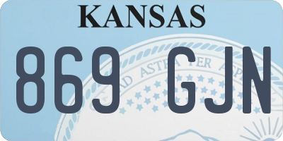 KS license plate 869GJN