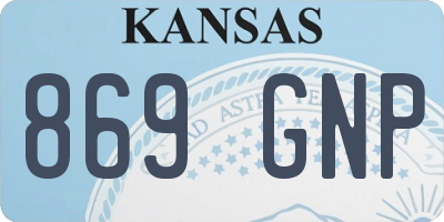 KS license plate 869GNP