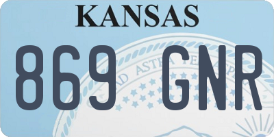 KS license plate 869GNR