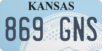 KS license plate 869GNS